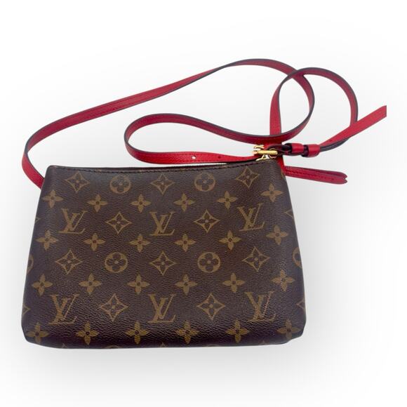 Monogram Twice Crossbody Bag With Red Leather - Picture 4 of 16